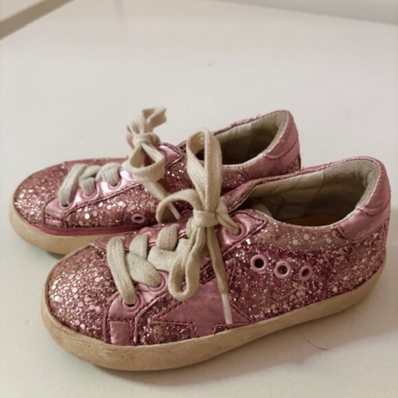 Little Kids Golden Goose Deluxe Brand Pink Sparkle Sneakers - Picture 1 of 3